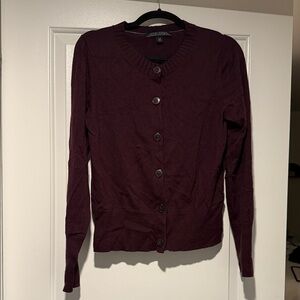 Banana Republic burgundy Button Cardigan
